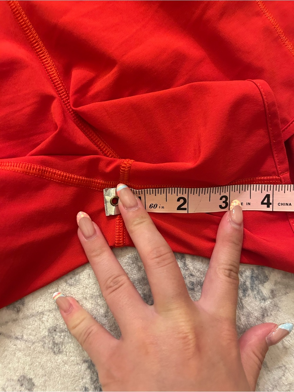 Lululemon Red Hotty Hot Shorts HR 4” size 4 - Picture 3 of 4